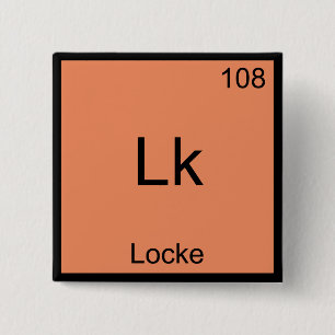 Badge Carré 5 Cm Lk - Locke Funny Element Chemistry Symbole T-shirt