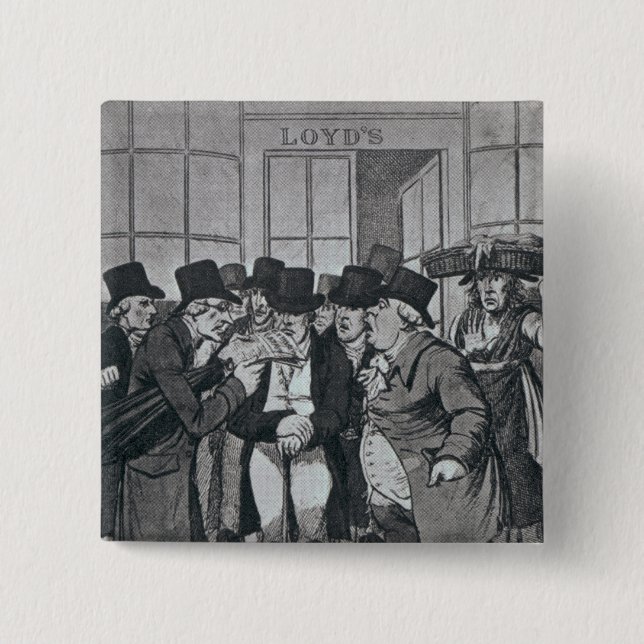 Badge Carré 5 Cm Lloyds extérieur de Londres (Devant)