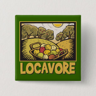 Badge Carré 5 Cm Locavore Alimentation Lente