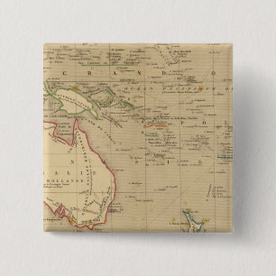 Badge Carré 5 Cm L'Océanie en 1841