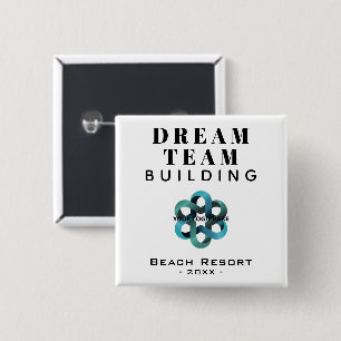 Badge Carré 5 Cm Logo de l'entreprise Dream Team Building