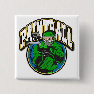 Badge Carré 5 Cm Logo de Paintball