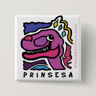 Badge Carré 5 Cm Logo de Prinsesa - bouton carré