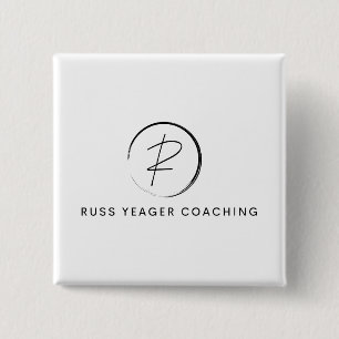 Badge Carré 5 Cm Logo de signature de coaching Russ Yeager