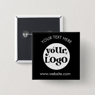 Badge Carré 5 Cm Logo d'entreprise personnalisé