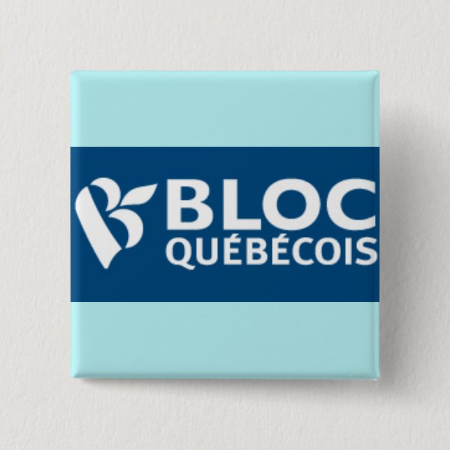 Badge Carré 5 Cm Logo du Bloc québécois (Devant)