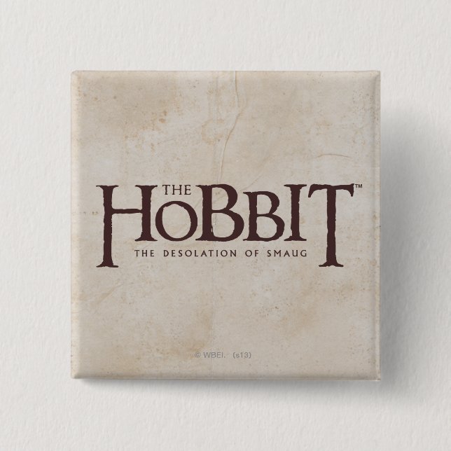 Badge Carré 5 Cm Logo Hobbit - foncé (Devant)