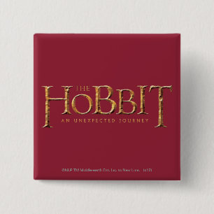 Badge Carré 5 Cm Logo Hobbit Texturé