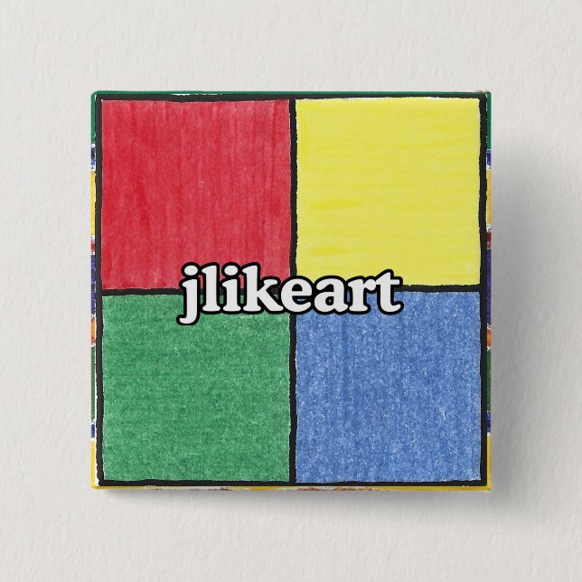 Badge Carré 5 Cm logo jlikeart (Devant)