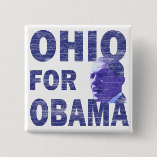 Badge Carré 5 Cm L'Ohio pour le bouton carré d'Obama Pinback