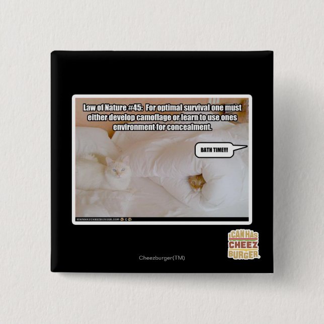 Badge Carré 5 Cm Loi de la nature #45 (Devant)