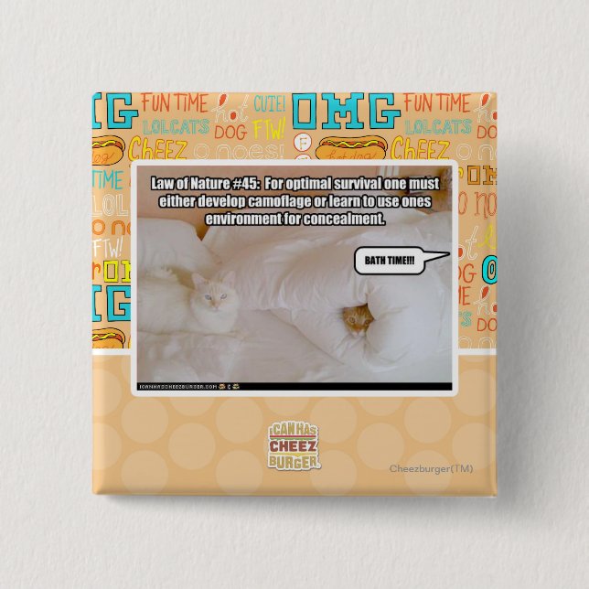 Badge Carré 5 Cm Loi de la nature #45 (Devant)