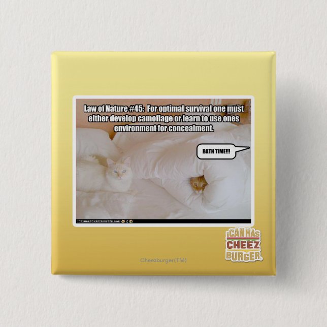 Badge Carré 5 Cm Loi de la nature #45 (Devant)