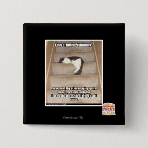 Badge Carré 5 Cm Lois de la probabilité de Kitteh