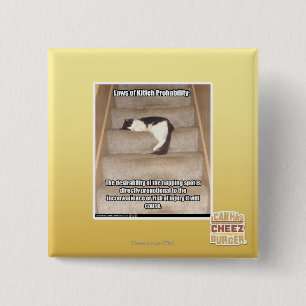 Badge Carré 5 Cm Lois de la probabilité de Kitteh
