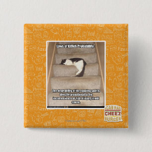 Badge Carré 5 Cm Lois de la probabilité de Kitteh
