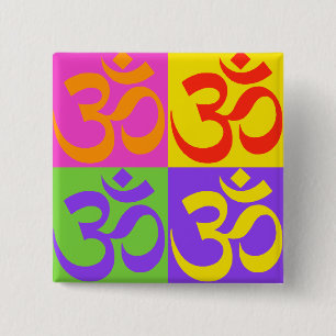 BADGE CARRÉ 5 CM L'OM