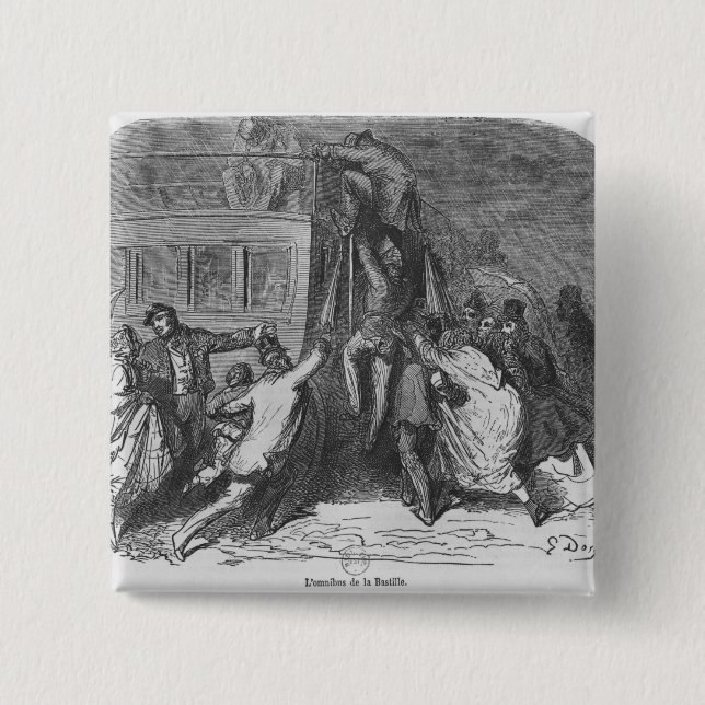 Badge Carré 5 Cm L'omnibus de bastille (Devant)