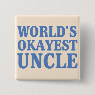 Badge Carré 5 Cm L'oncle le plus génial du monde