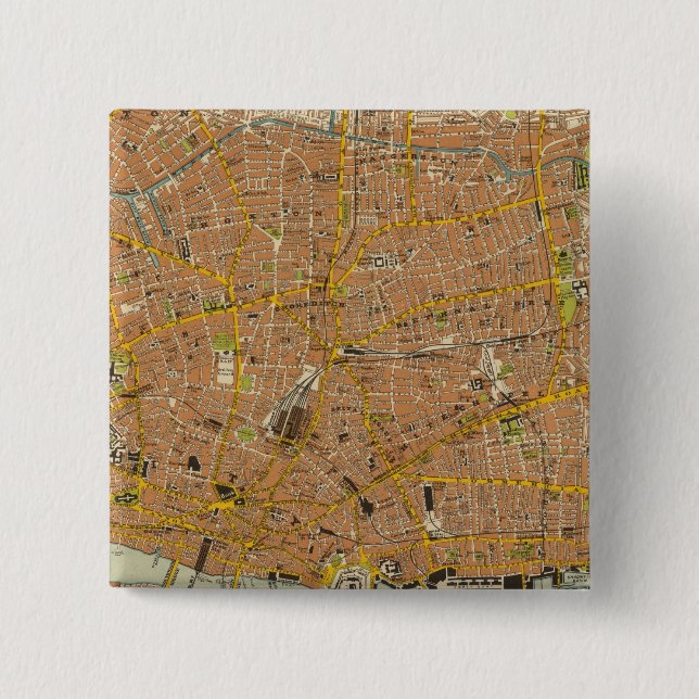 Badge Carré 5 Cm London-Nord-Est (Devant)