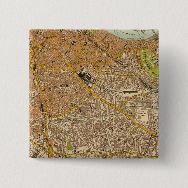 Badge Carré 5 Cm London-Sud-Est (Devant)