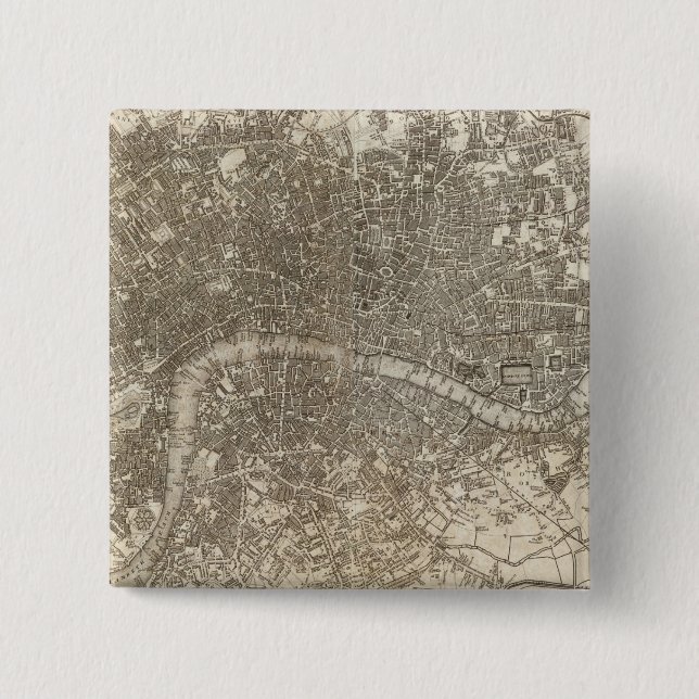 Badge Carré 5 Cm Londres (Devant)