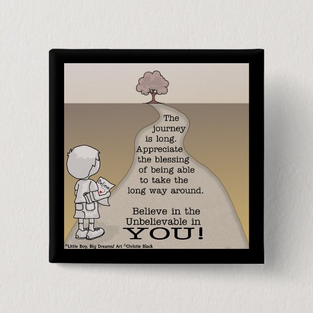 Badge Carré 5 Cm Long trajet (Devant)