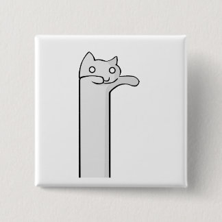 Badge Carré 5 Cm longcat cat minimalism animale