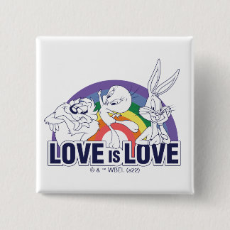Badge Carré 5 Cm LOONEY TUNES™ - L'amour c'est l'amour