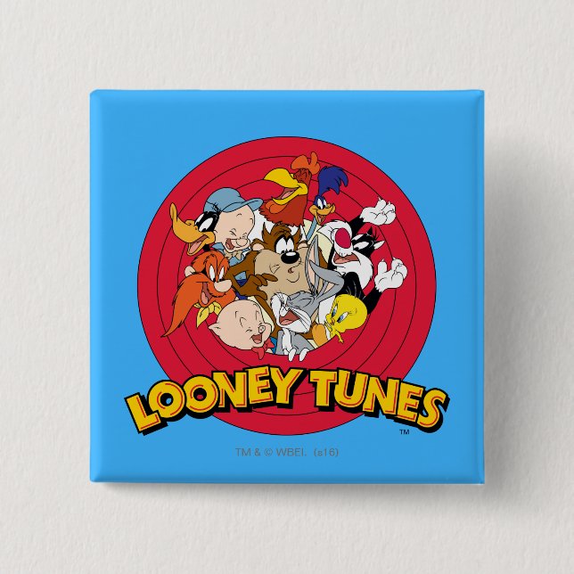 Badge Carré 5 Cm LOONEY TUNES™ Logo de marque (Devant)