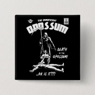 Badge Carré 5 Cm L'opossum d'Omnificent