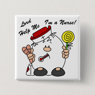 Badge Carré 5 Cm Lord Aidez-moi Je suis infirmière