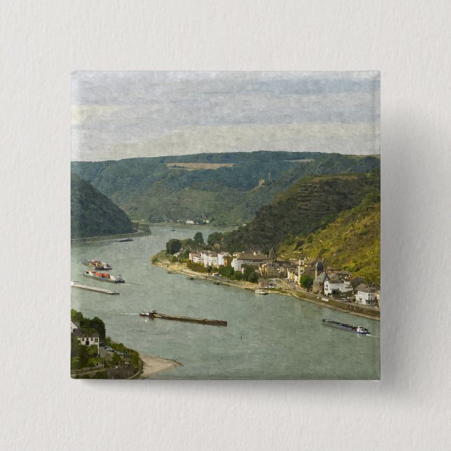Badge Carré 5 Cm Lorelei (Devant)