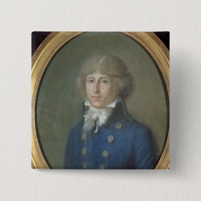 Badge Carré 5 Cm Louis de Saint-Juste (Devant)