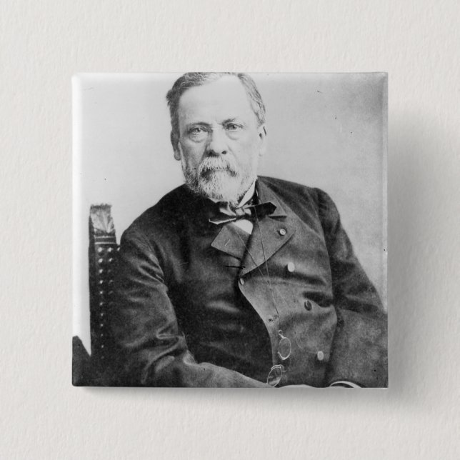 Badge Carré 5 Cm Louis Pasteur (Devant)