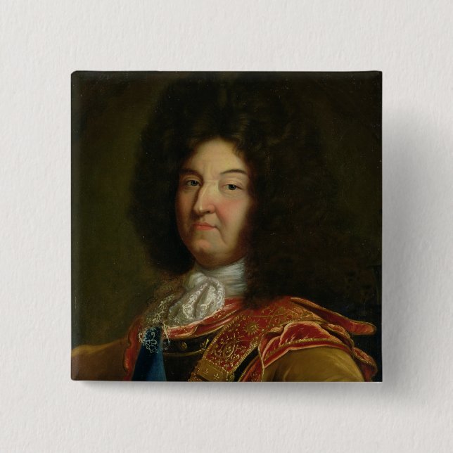 Badge Carré 5 Cm Louis XIV (Devant)