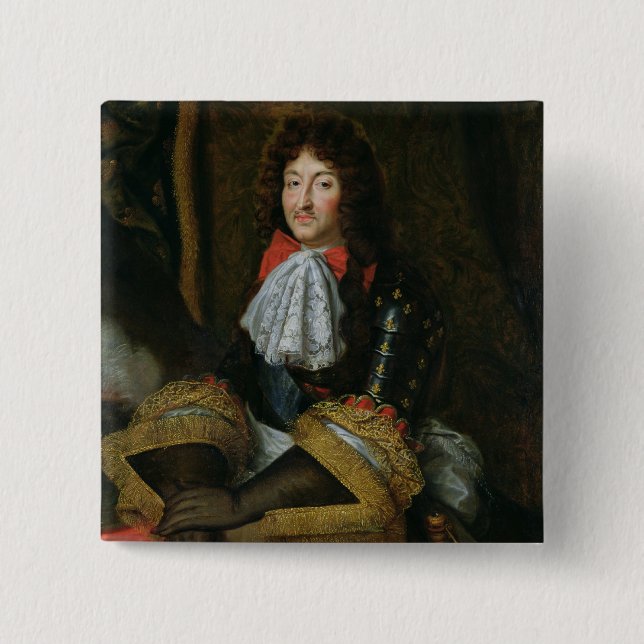 Badge Carré 5 Cm Louis XIV (Devant)