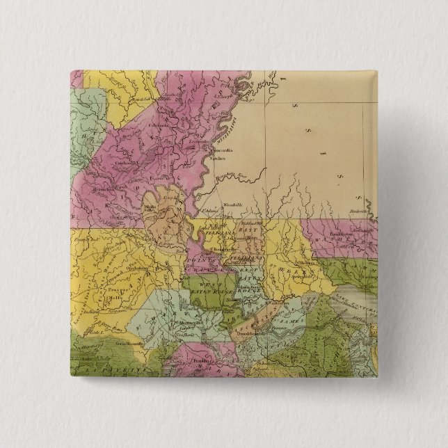 Badge Carré 5 Cm Louisiane 7 (Devant)