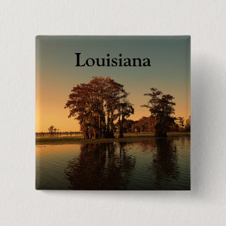 Badge Carré 5 Cm Louisiane bayou