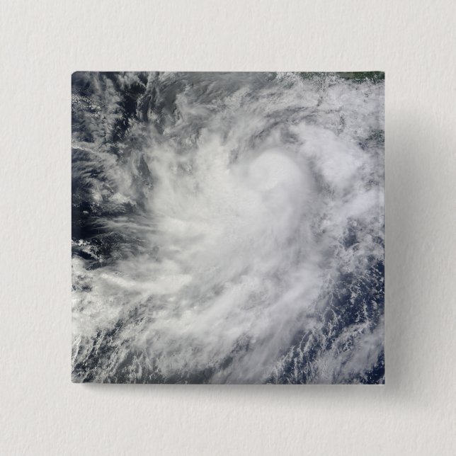 Badge Carré 5 Cm L'ouragan Frank au Mexique (Devant)