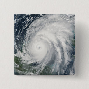Badge Carré 5 Cm L'ouragan Wilma sur le Mexique