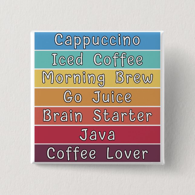 Badge Carré 5 Cm Louveur de café (Devant)