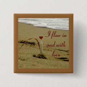 Badge Carré 5 Cm Love Candle_