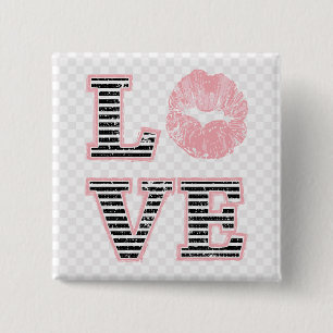 Badge Carré 5 Cm Love Lips