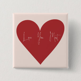 Badge Carré 5 Cm Love you