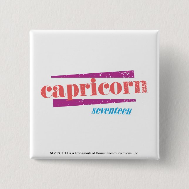 Badge Carré 5 Cm Lt Pink de Capricorne (Devant)