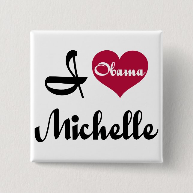 Badge Carré 5 Cm lts de Michelle obama (Devant)