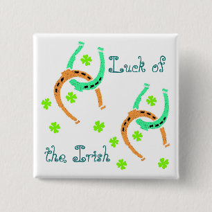 Badge Carré 5 Cm Luck of the Irish