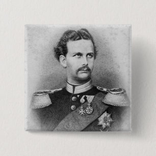 Badge Carré 5 Cm Ludwig II de la Bavière