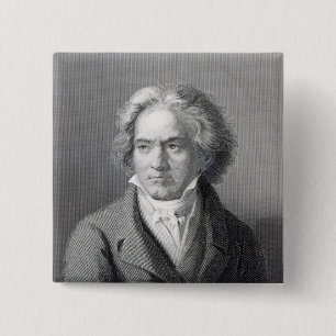 Badge Carré 5 Cm Ludwig van Beethoven